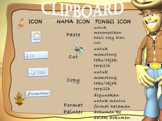 Fungsi Menu dan Ikon pada Microsoft Word 2007 | PPT