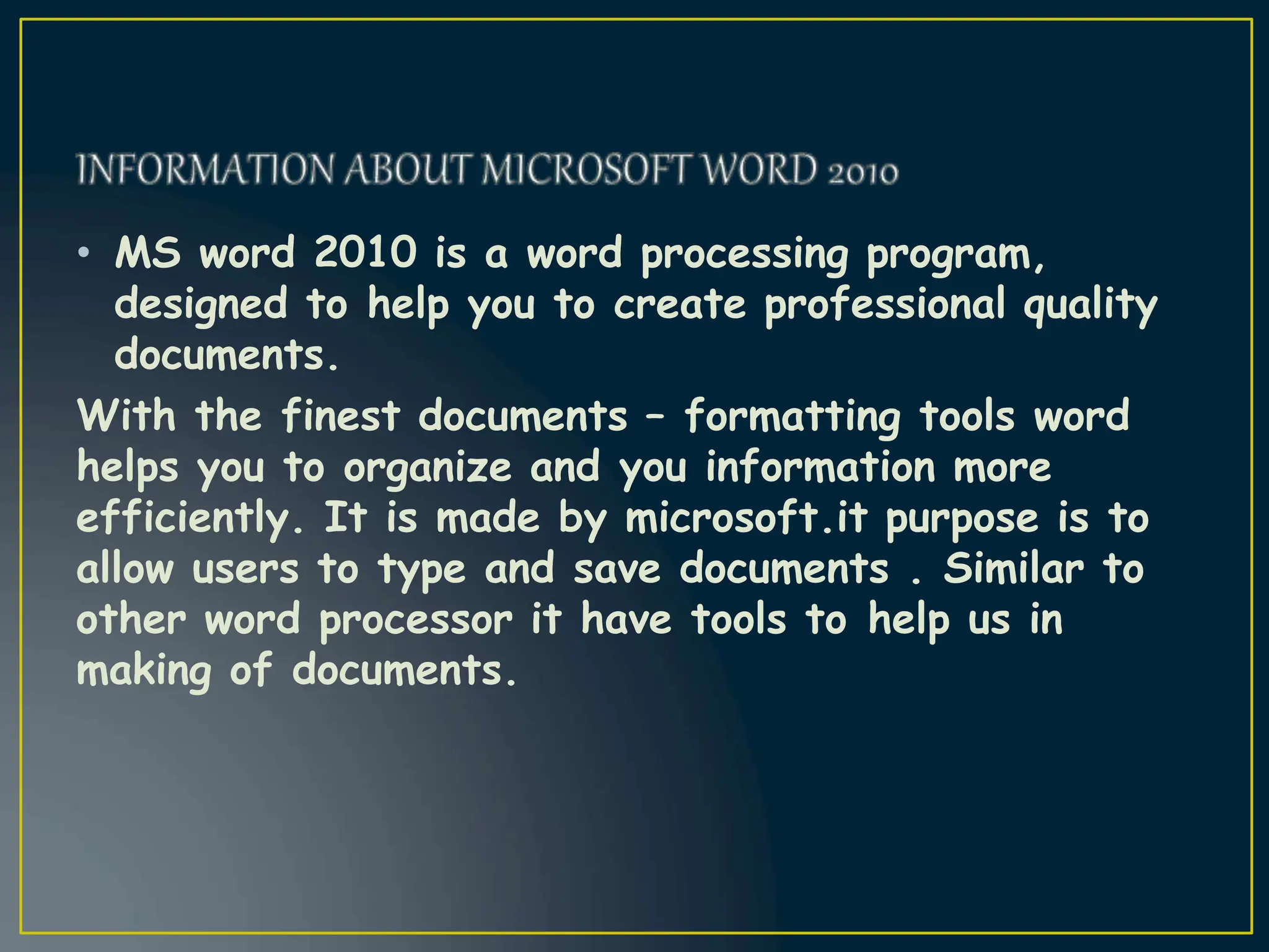 ms word presentation where we can find the ways | PPT