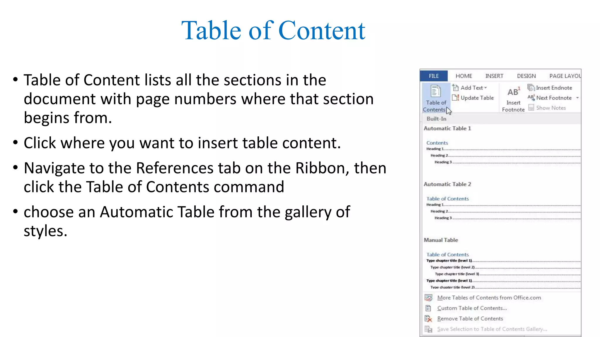 Ms word 2013 Training | PPTX | Desktop Publishing | Computer Software ...