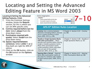 APA 6th Ed - MS Word Advanced Editing v1 | PDF