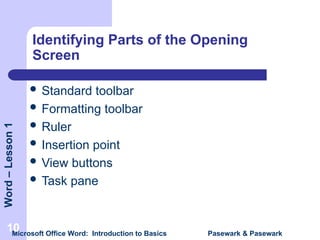 MS WORD BASICS for the beginners or students | PPT