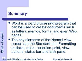 MS WORD BASICS for the beginners or students | PPT