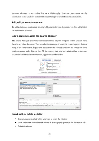 Creating A Source Documents Ms word notes | PDF