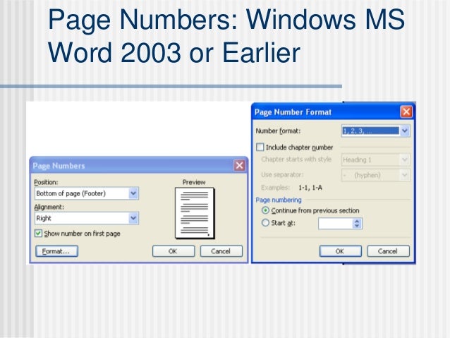 Thesis pagination in word