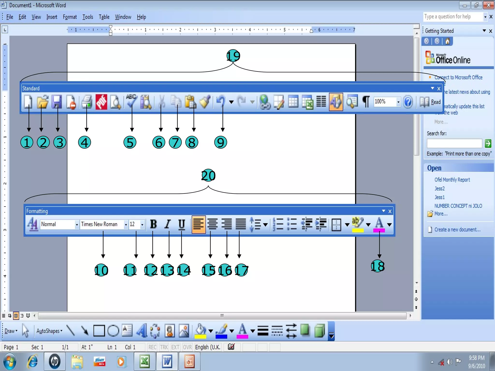 Ms Word Toolbar PPT Ms Word Toolbar PPT