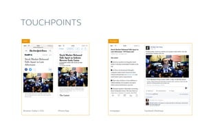 Touchpoints
foreign
Instapaper Facebook (Desktop)Browser (Safari / iOS)
own
iPhone App
 