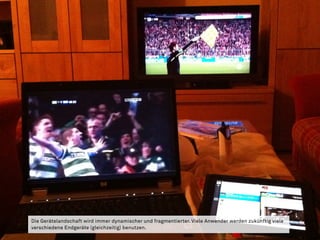 Die Gerätelandschaft wird immer dynamischer und fragmentierter. Viele Anwender werden zukünftig viele
verschiedene Endgeräte (gleichzeitig) benutzen.
 