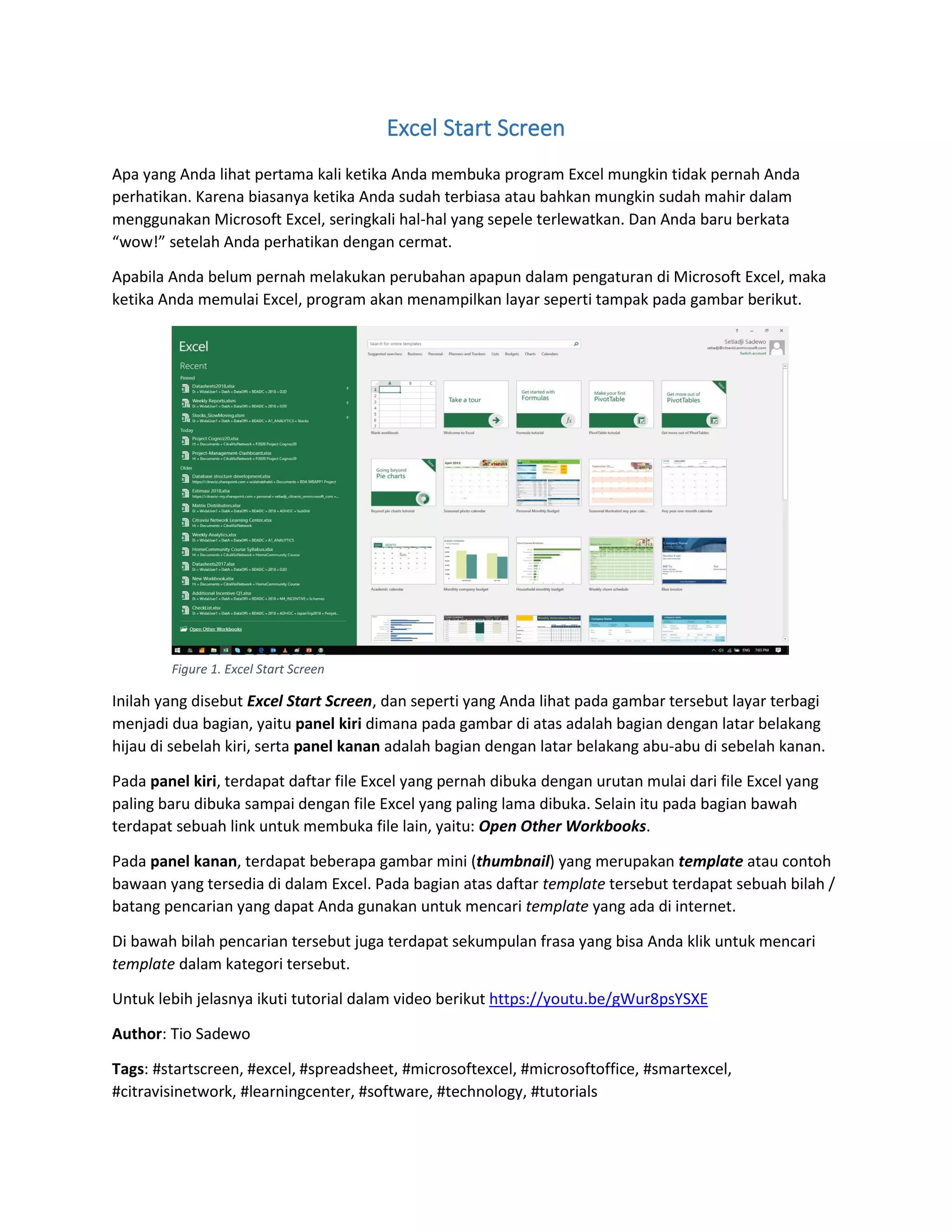 SmartExcel Excel Start Screen PDF Smartexcel excel start screen pdf