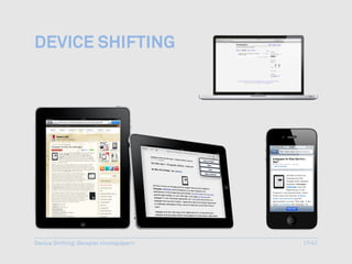 Device shifting




Device Shifting: Beispiel »Instapaper«   17/47
 