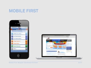 Mobile first




Mobile First: Beispiel »Southwest Airlines«   24/47
 