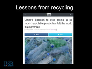 Lessons from recycling
 