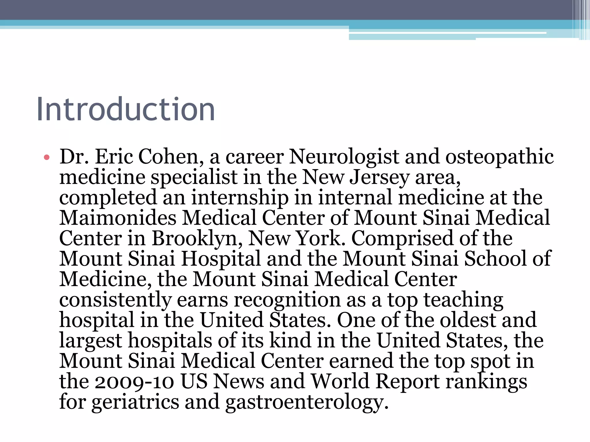 Mt. Sinai Medical Center PPTX