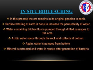 IN SITU BIOLEACHING






 