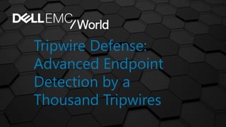 Tripwire Defense:
Advanced Endpoint
Detection by a
Thousand Tripwires
 