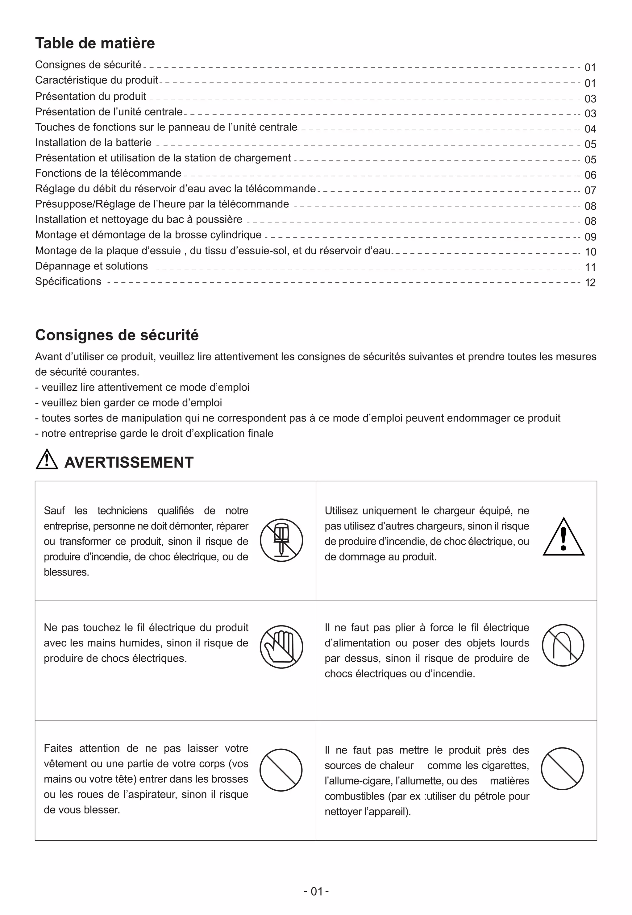 DEIK Robot Aspirateur, DEIK Robot Vacuum Cleaner Mt 820 user manual deikFrench Version PDF