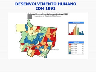 DESENVOLVIMENTO HUMANO IDH 1991 