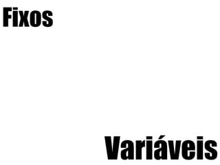 FixosVariáveis