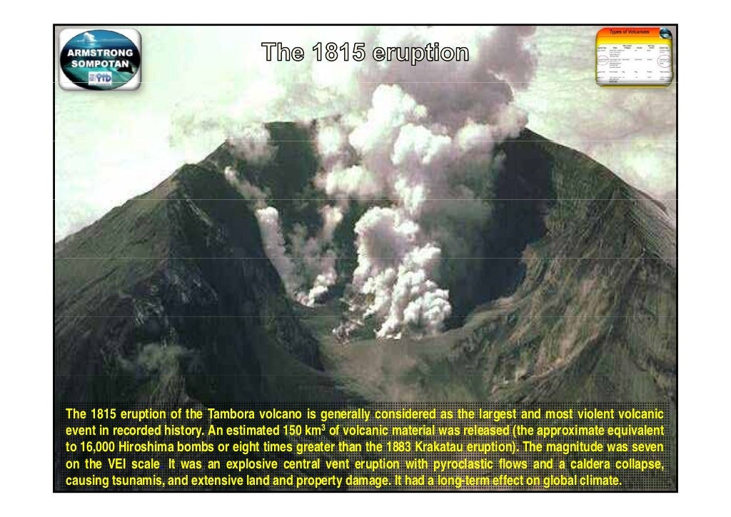 Mt Tambora The Largest Volcanic Eruption In Recorded History 4095