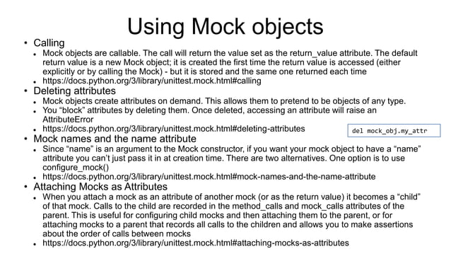 Python mocking intro | PPT