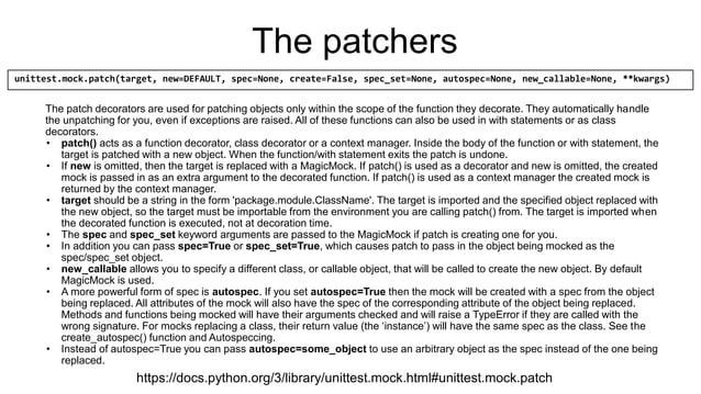 Python mocking intro | PPT