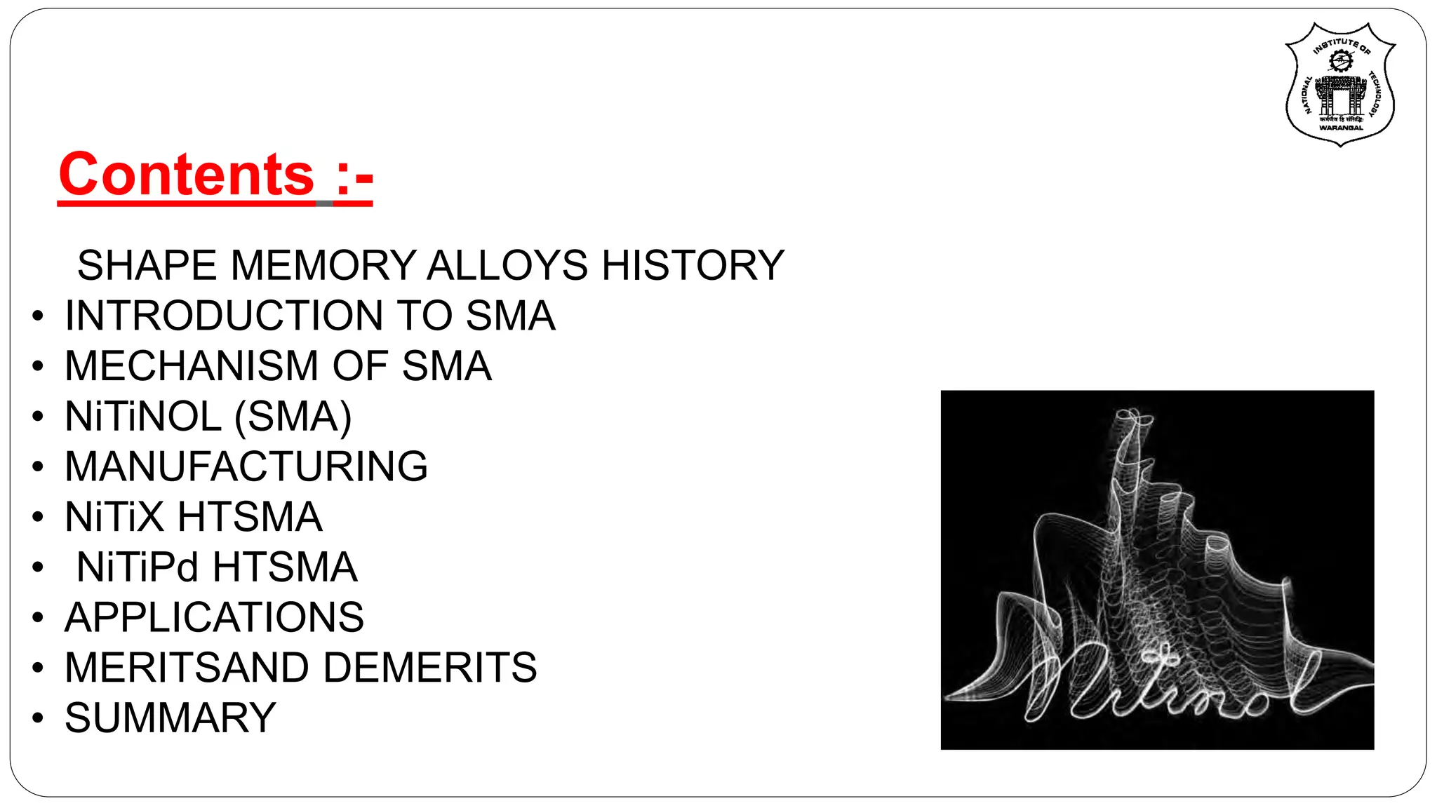 shape memory alloys | PPTX