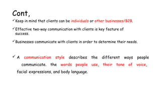Effective Communication Styles and Building Client Rapport in Fashion ...