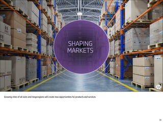 Growing cities of all sizes and megaregions will create new opportunities for products and services
55
 