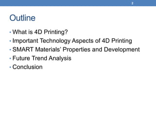 4D printing with smart materials | PDF