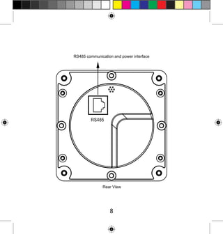 RS485 communication and power interface

Rear View

8

 