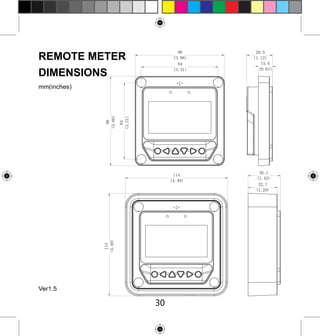 REMOTE METER
DIMENSIONS
mm(inches)

Ver1.5

30

 