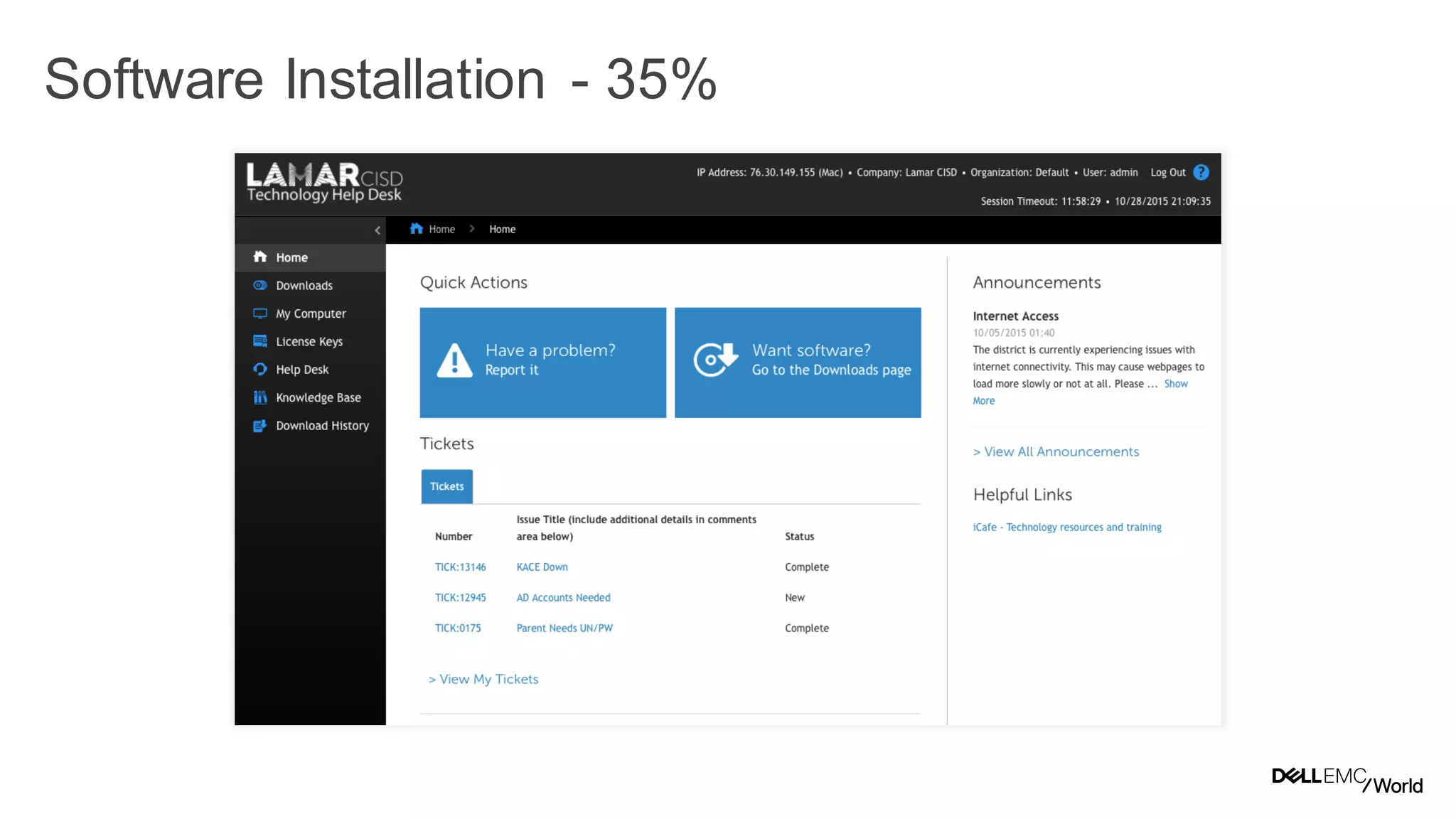 19
Dell - Internal Use - Confidential
Software Installation - 35%
 