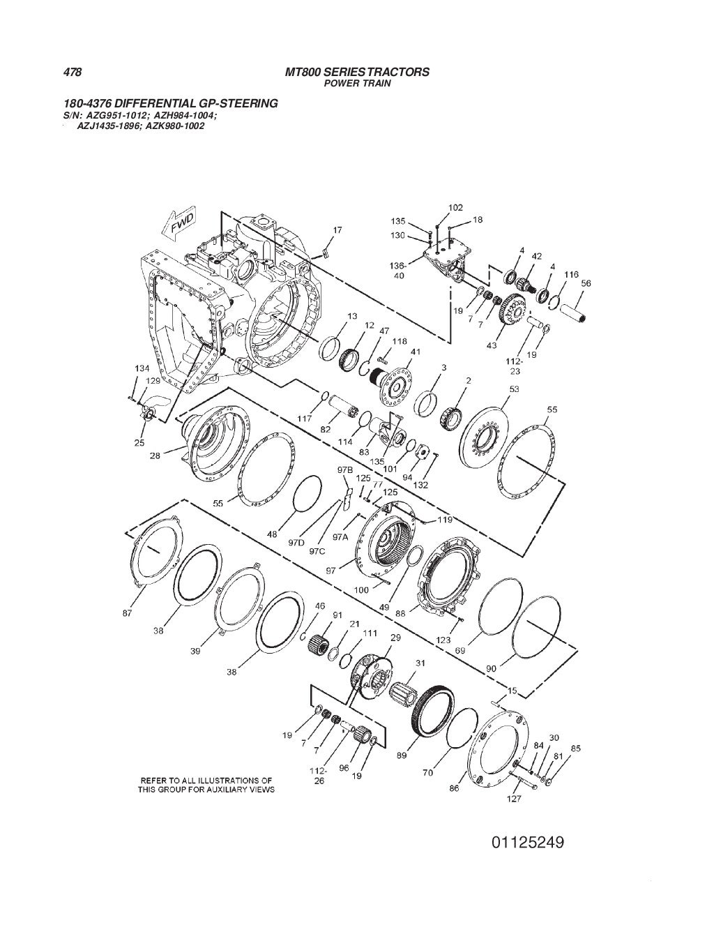 Challenger Mt800 series tractor parts manual