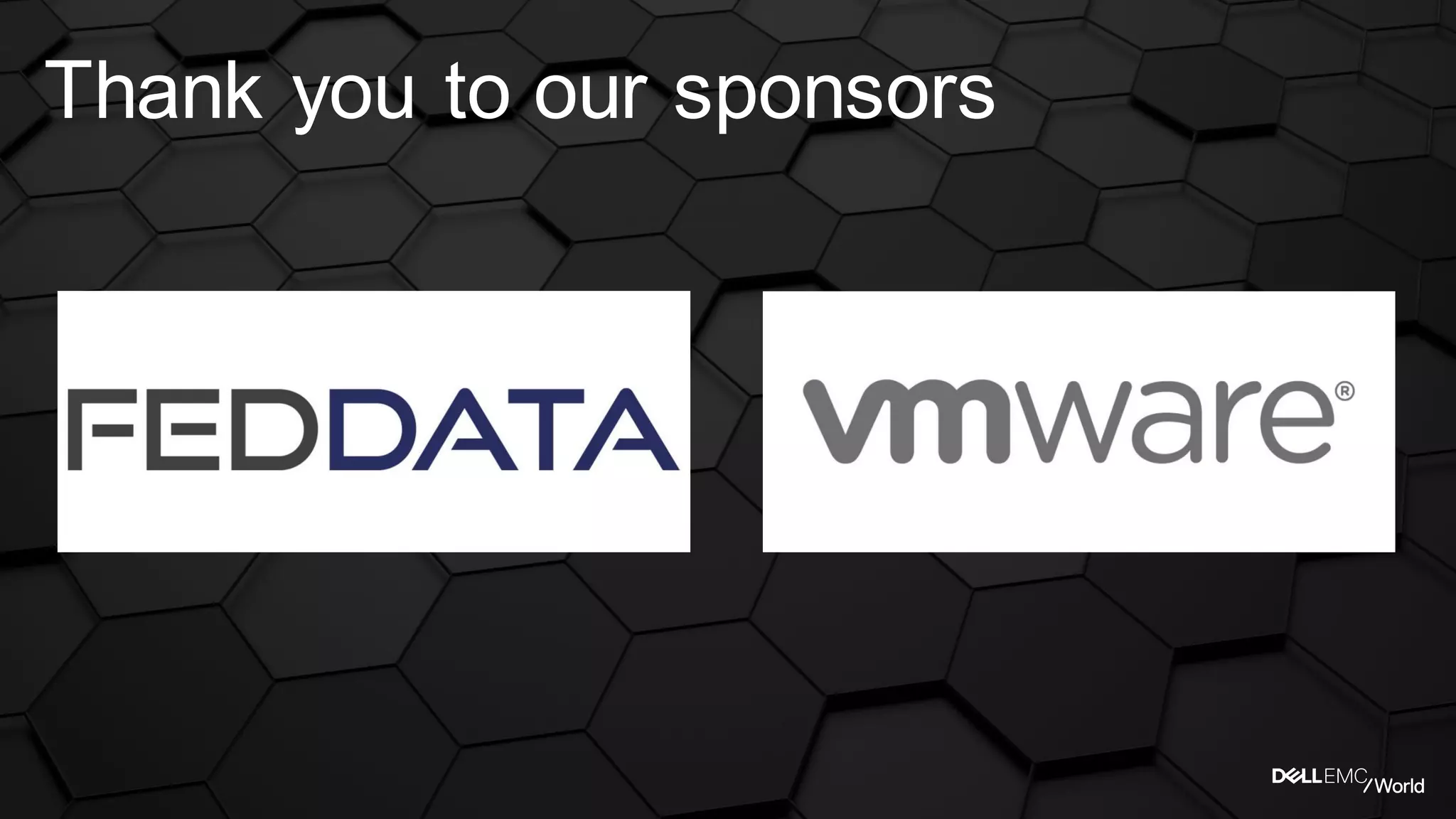 Thank you to our sponsors
 