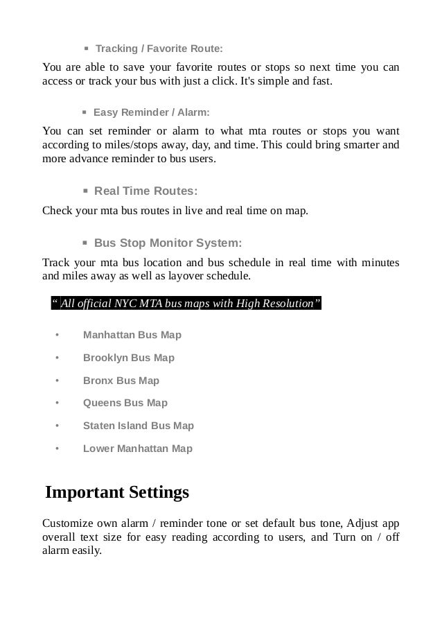 Mta Bus Time Table And Tracker Pdf