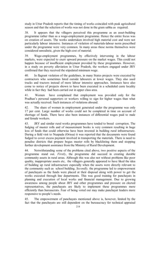 ZHUH   FRPPLVVLRQHG     E     0LQLVWU   RI   5XUDO

'HYHORSPHQW DQG WKH ILQGLQJV UHYHDO WKDW LPSOHPHQWDWLRQ ZDV                    IUDXJKW ZLWK VHYHUH DGPLQLVWUDWLYH SUREOHPV OLPLWLQJ DQ        RYHUDOO

LPSDFW



 7KH VWXG RQ %DODVRUH IRXQG WKDW SDUW SROLWLFV DQG PRQHWDU FRQVLGHUDWLRQV LQIOXHQFHG VHOHFWLRQ RI ,5'3 EHQHILFLDULHV DQG LQ

PRVW FDVHV VHOHFWLRQ JXLGHOLQHV ZHUH QRW IROORZHG 7KH VHOHFWLRQ ZDV QRW GRQH LQ WKH JUDP SDQFKDDWV ,Q -DZDKDU 5R]JDURMDQD

-5 