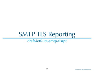© Men & Mice http://menandmice.com
SMTP TLS Reporting
draft-ietf-uta-smtp-tlsrpt
34
 