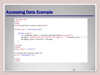 Accessing Data Example

15

 