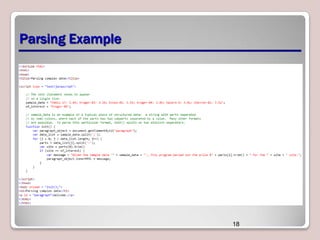 Parsing Example

18

 