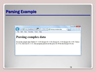 Parsing Example

19

 