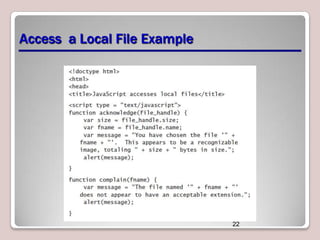 Access a Local File Example

22

 