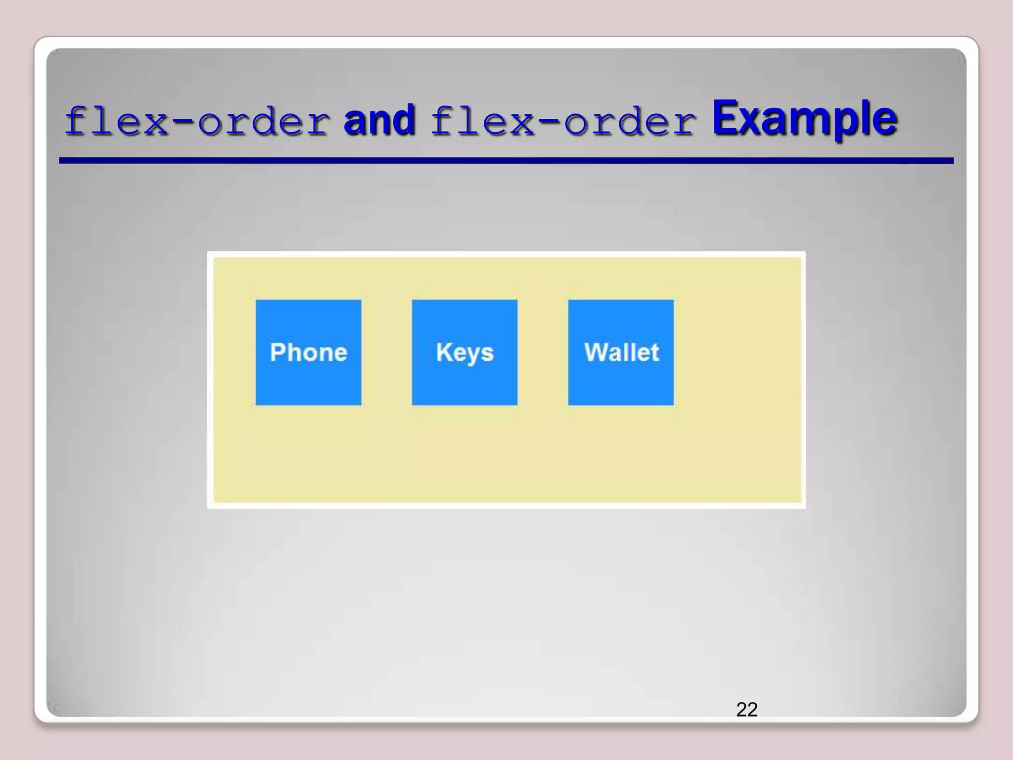 flex-order and flex-order Example

22

 