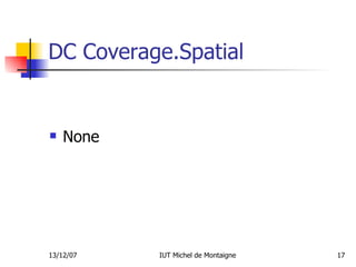 DC Coverage.Spatial None 