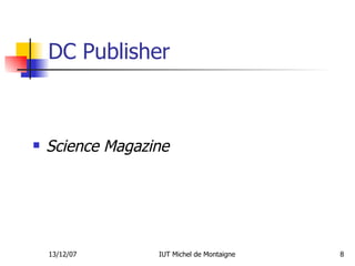 DC Publisher Science Magazine 