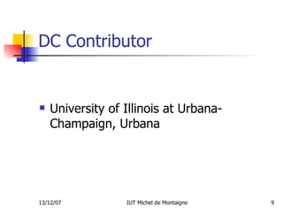 DC Contributor University of Illinois at Urbana-Champaign, Urbana 