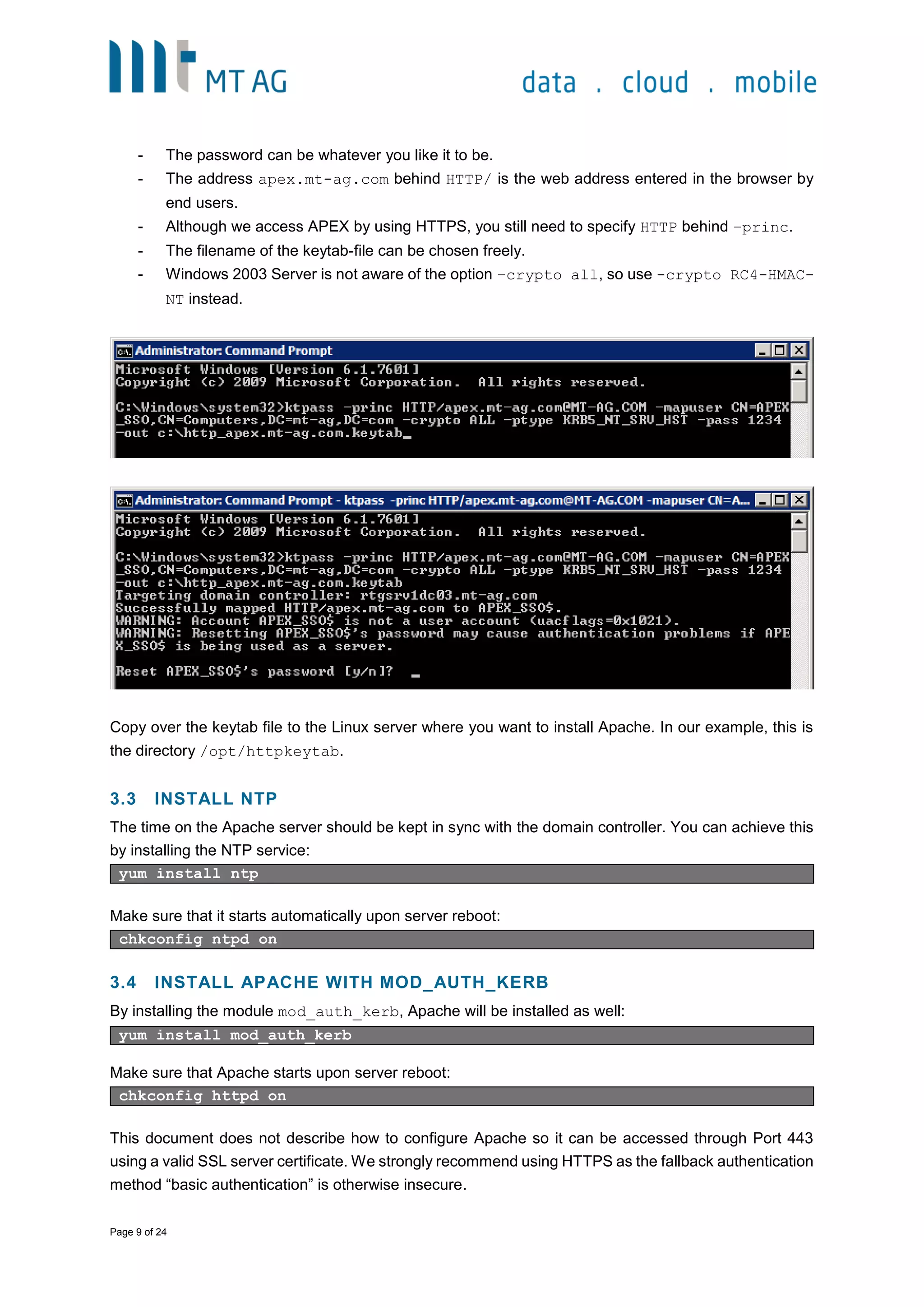Single Sign-On for APEX applications based on Kerberos (Important: latest  version on edocr!) | PDF