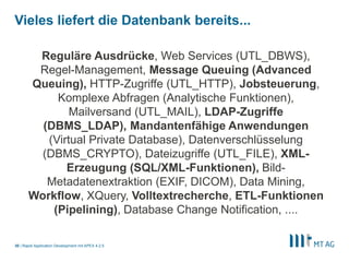28
SQL Workshop – Datenmodellierung im Web
Rapid Application Development mit APEX 5
 