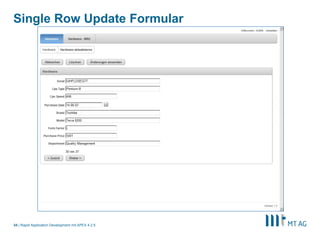 32
Interactive Grid
Rapid Application Development mit APEX 5
 