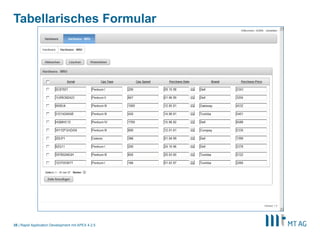 33
Master-Detail
Rapid Application Development mit APEX 5
 