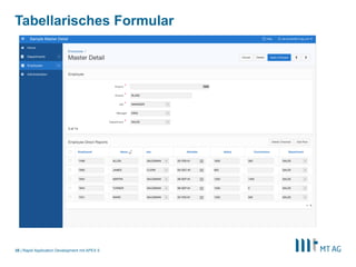 |
Tabellarisches Formular
Rapid Application Development mit APEX 535
 