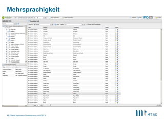 |
Mehrsprachigkeit
Rapid Application Development mit APEX 552
 